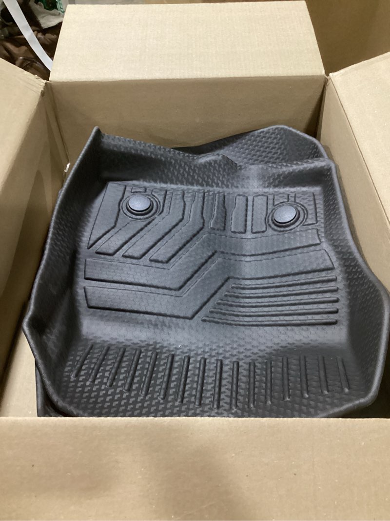 Condition photo showing Good Condition for Mixsuper Custom Fit Front Floor Mats for 2014-2021 Ford Transit Connect with Vinyl Flooring and Floor Posts Only, All Weather Floor Liners Durable 1st Row Set Black For | Ford Transit Connect 2014-2021 | 1st Row
