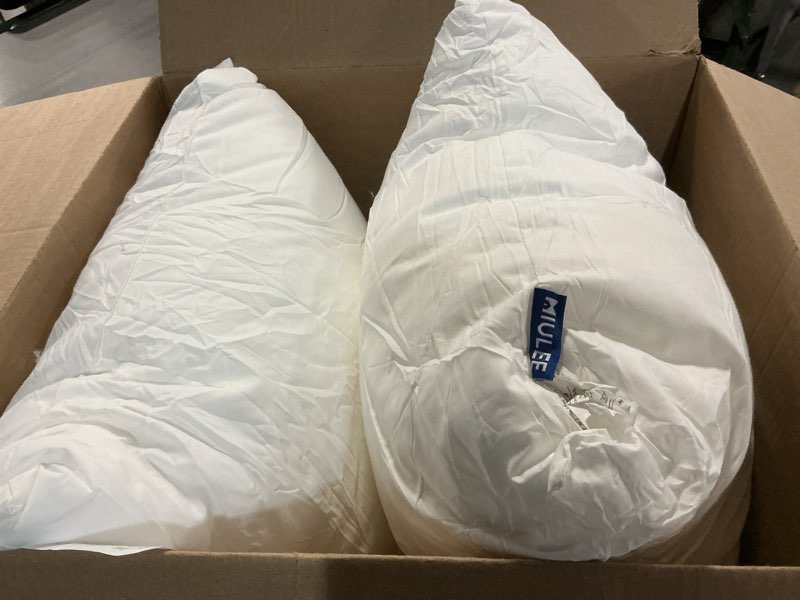Condition photo showing Good Condition for miulee 20x20 pillow inserts,down alternative pack of 2 decorative throw pillows for sofa couch bed, ultra soft fluffy bed sleeping form 2 20x20inch
