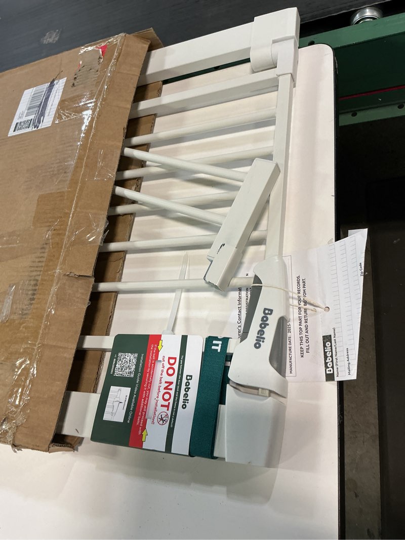 Condition photo showing Good Condition for BABELIO Safety Gate Door Fits for Stairs, Narrow and Wide Doorways with Auto Close, Easy Install, No Drilling, Pressure Mounted for Baby, Child, Pets, Dog/Puppy, 26''-40'', White White 30"Tall 26"-40" Wide