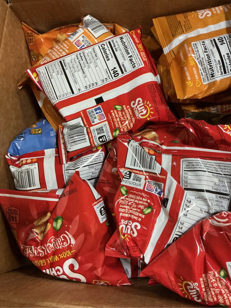 Condition photo showing Good Condition for SunChips 100% Whole Grain Chips, Variety Pack, 1 oz Bags, Pack of 40, No Artificial Flavors, Colors Variety Pack 40 Count (Pack of 1)( BB SEP 09/2025) 