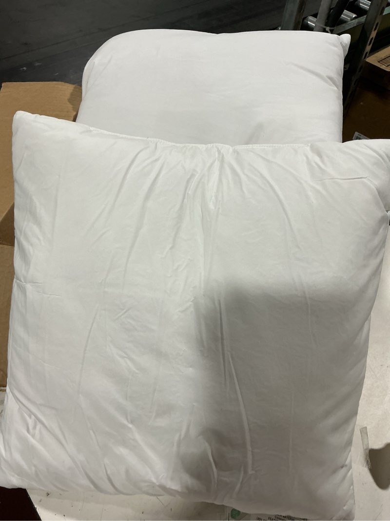 Condition photo showing As Is for microfiber  small density solid pillows, set of 2 by blue nile mills