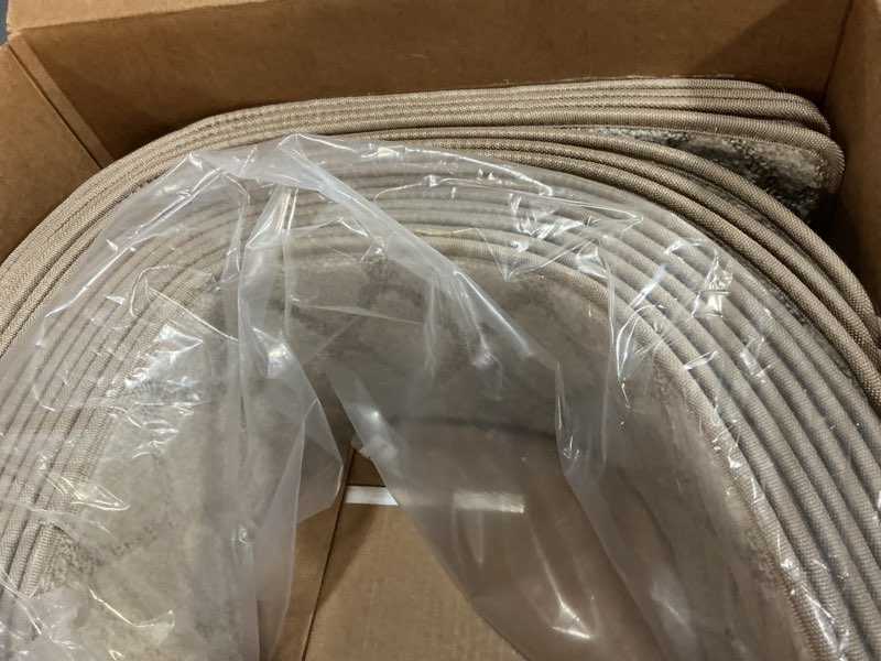 Condition photo showing Good Condition for pure era carpet stair treads tape free non slip indoor stair carpet stair protectors pet-friendly non-slip skid resistant washable reusable 8" x 30"(14 pieces,cream gray diamond trellis) cream gray diamond trellis 14 pieces no bullnose