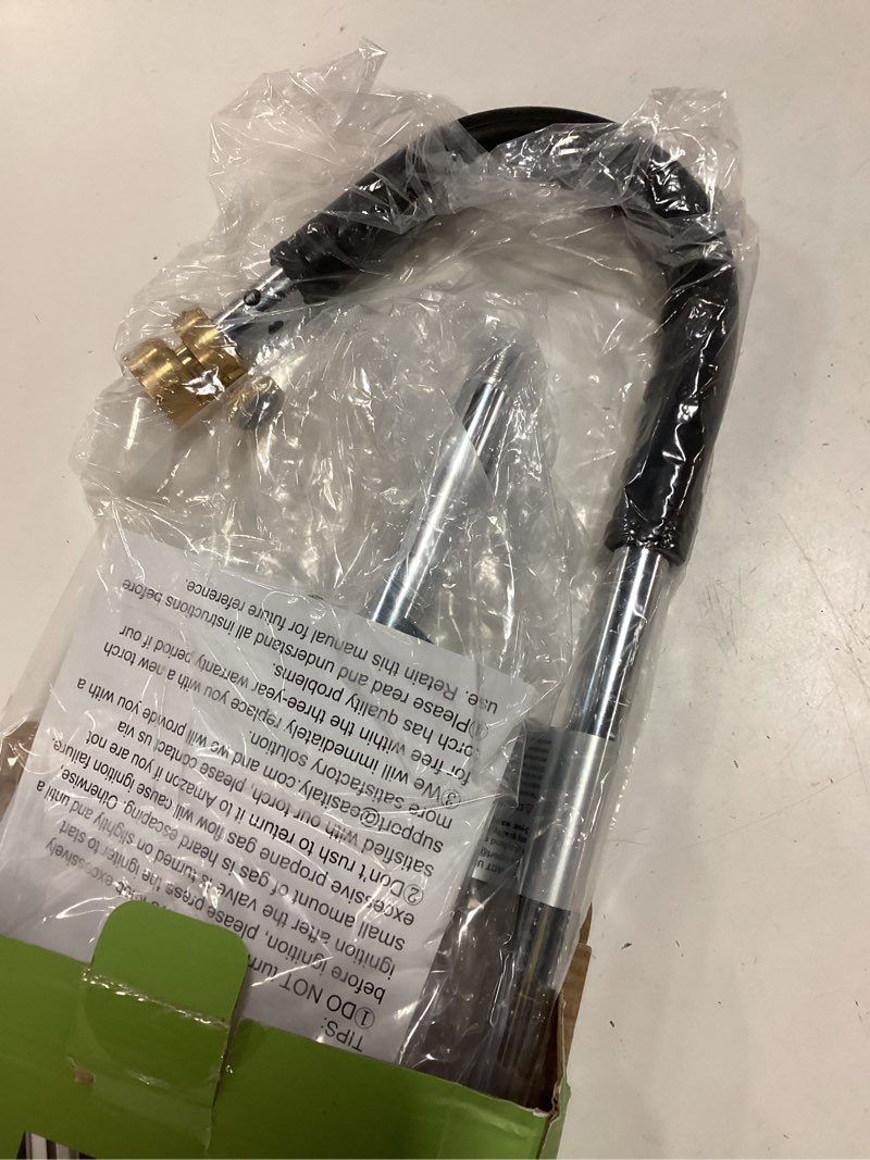 Condition photo showing New/Like New for weed torch propane burner,blow torch,33" long arm flame thrower,weed burner with self igniting and rubber handle for outside weeding,roofing,charcoal starter(fuel cylinder not included)