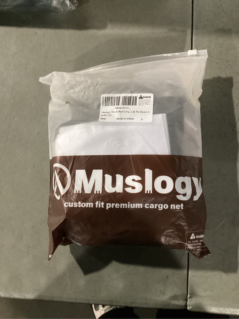 Condition photo showing As Is for Muslogy Truck Bed Cargo Net Compatible with 2015-2022 Chevy Colorado & GMC Canyon Accessories Storage Organizer Pickup Truck Bed Envelope Style Net with Heavy Duty Carabiners & Tie Down Anchor Set 2015-2022 Colorado & Canyon
