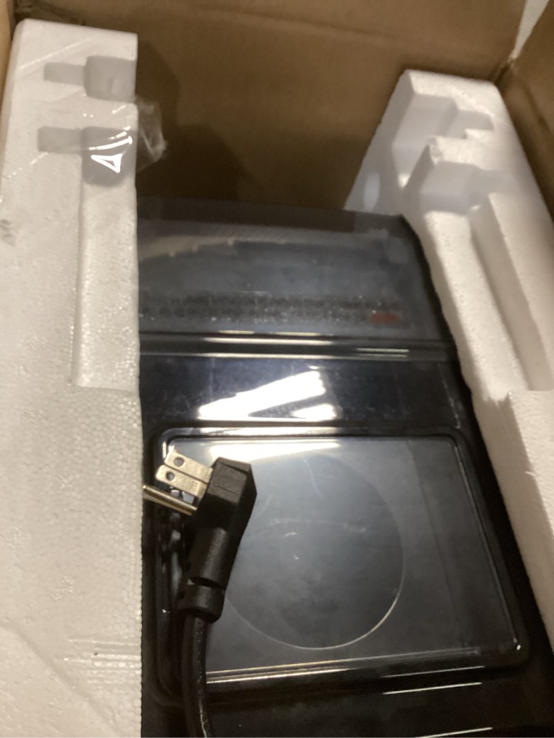 Condition photo showing Good Condition for ecozy Ice Cube Maker Countertop, 45 lbs Per Day Ice Machine, 24 Cubes Ready in 13 Mins, Self-Cleaning Function, Perfect for Home Kitchen Bar Party Office, Stainless Steel Stainless Steel Cube Ice Maker