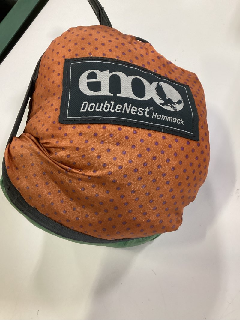Condition photo showing As Is for eno doublenest hammock - lightweight, portable, 1 to 2 person hammock - for camping, hiking, backpacking, travel, a festival, or the beach - fade/seaglass