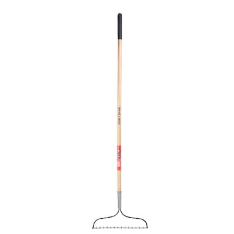 craftsman 15-in welded steel lawn rake with wood handle