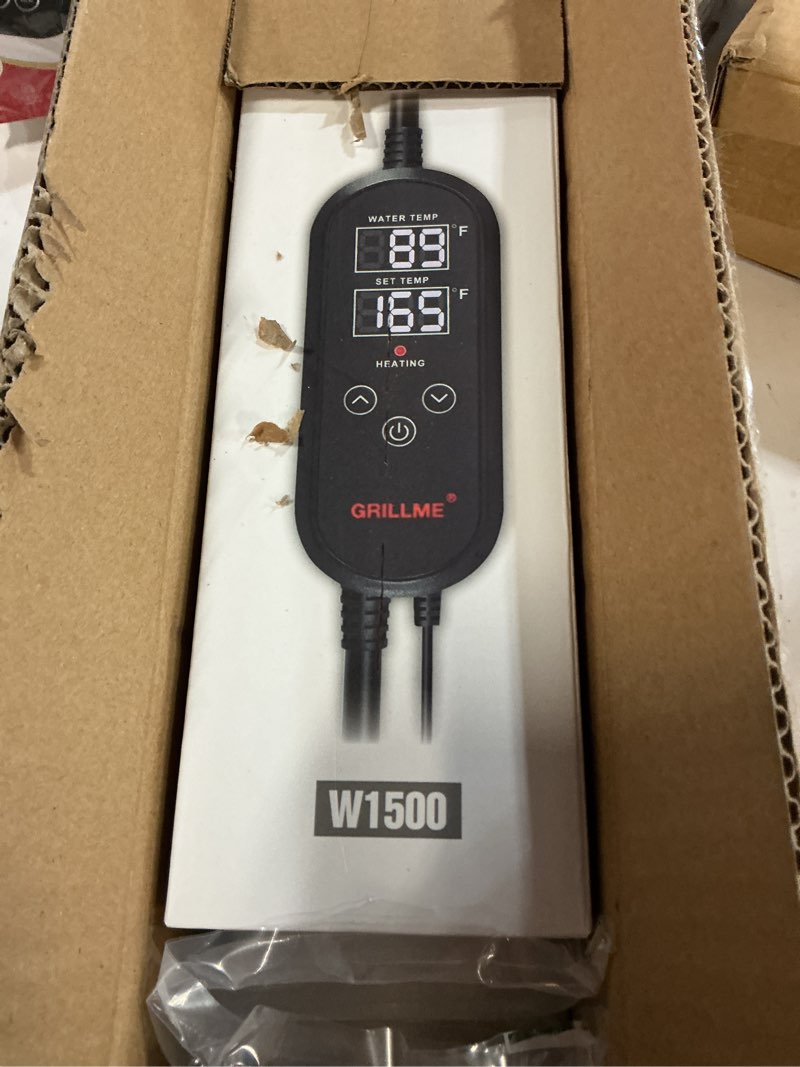 Condition photo showing New/Like New for GRILLME 1500W Immersion Water Heater with Intelligent Temperature Controller,Fully Submersible Portable Electric Heater,5 Galons Bucket Heater,Corrosion Preventive 316L Shel,Easy and Convenient to Use