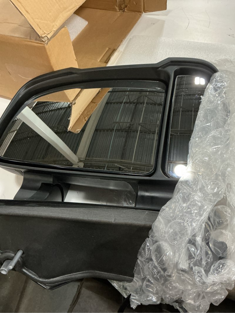 Condition photo showing Good Condition for right passenger side mirror compatible with 2014-2026 ram promaster 1500/2500/3500 with turn signal light manual folding without power glass non-heated replace#ch1321417 5ve98jxwab(2pins) r 2pins