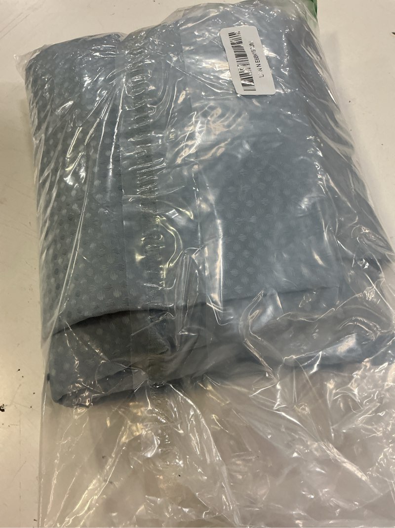 Condition photo showing Good Condition for mitovilla no hooks needed blue waffle shower curtain liner set, modern waffle weave heavy duty fabric cloth shower curtain with snap-in liner for luxury neutral hotel spa bathroom decor fog blue 72"w x 74"l (pack of 1)