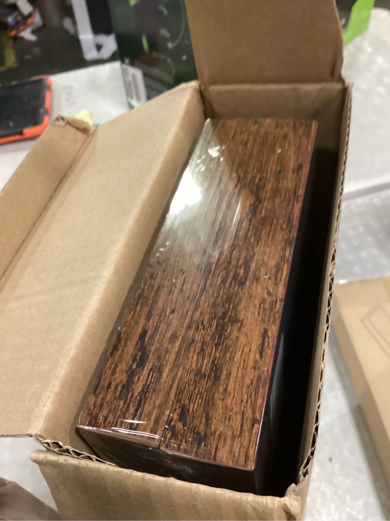 Condition photo showing New/Like New for BAYKA Floating Shelves, 22.5 inch Rustic Wood Wall Mounted Shelves for Bedroom, Living Room, Kitchen & Office, Hanging Display Shelf with 22 lbs Capacity (Rustic Brown,Set of 2) B. Rustic Brown - Americana Farmhouse Style 22.5inches