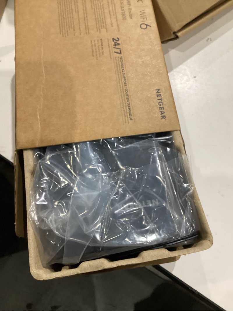 Condition photo showing New/Like New for netgear wifi 6 router 4-stream (r6700ax) – router only, ax1800 wireless speed (up to 1.8 gbps), covers up to 1,500 sq. ft., 20 devices – free expert help, dual-band