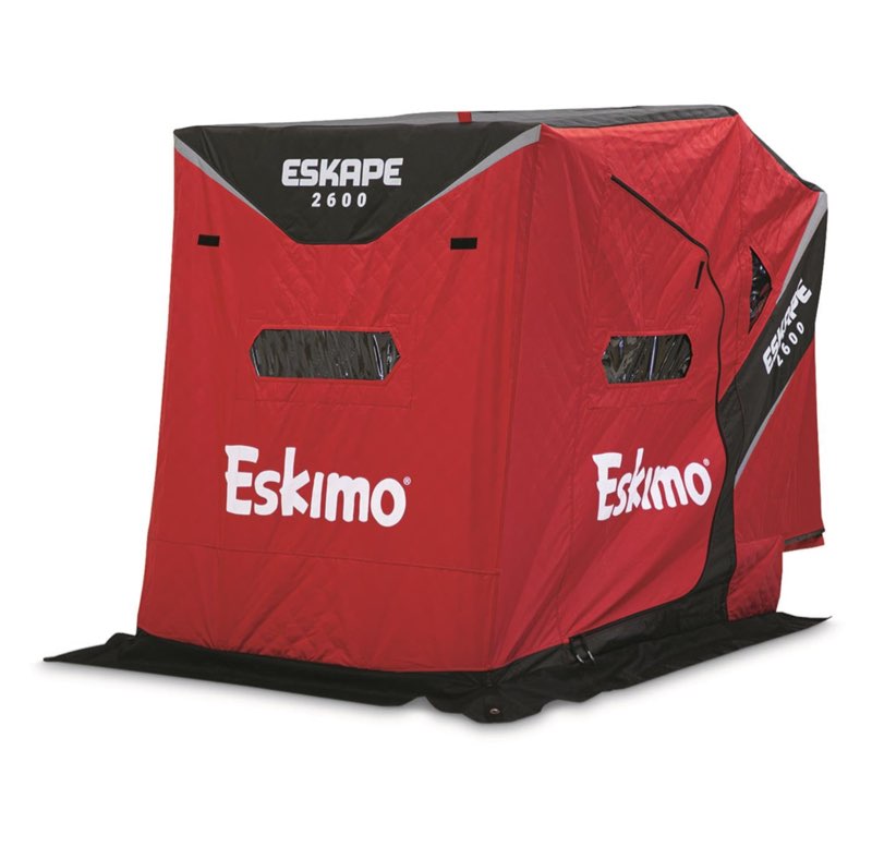 Eskimo Eskape 2600 Insulated 2 Person Ice Fishing Shelter,Red