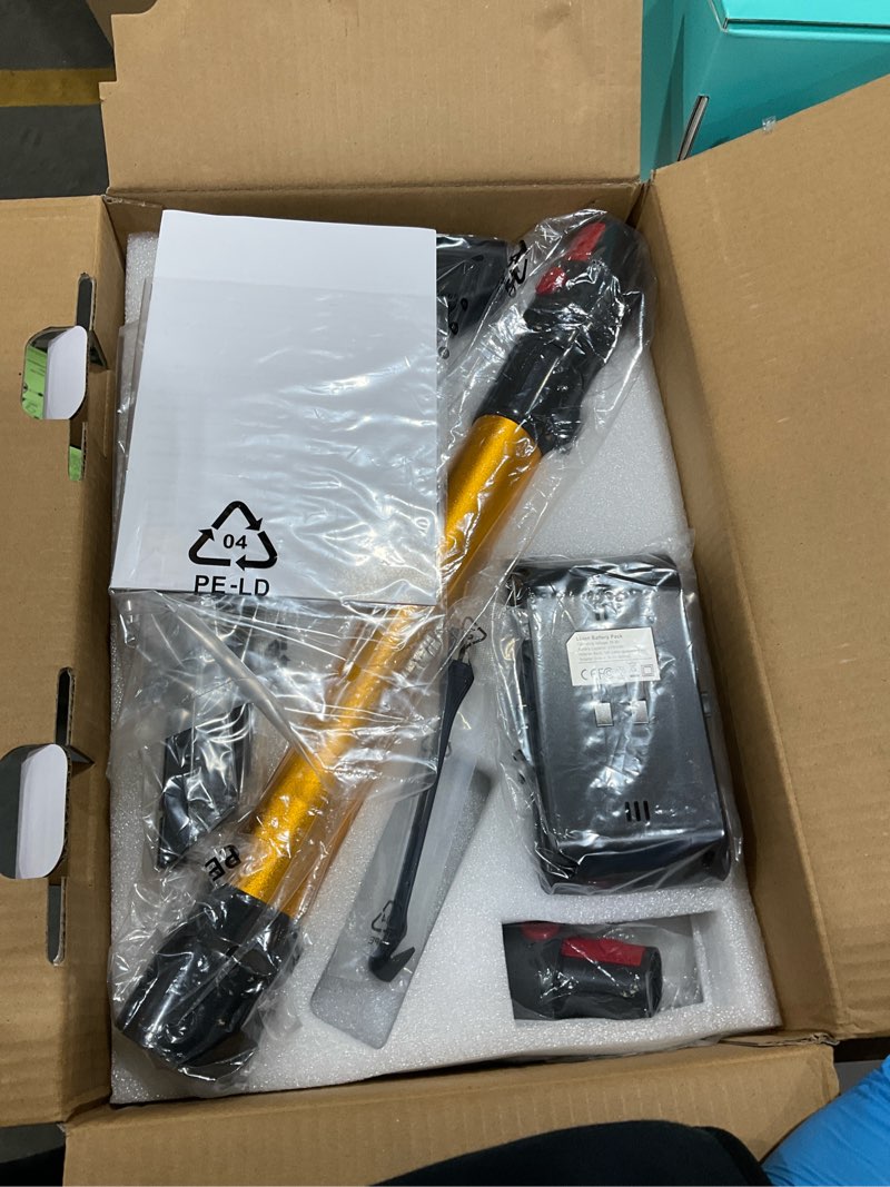 cordless vacuum cleaner, powerful suction stick vac with tangle-resistant design, up to 50 minutes, rechargeable, lightweight, and versatile for home, carpet, hard floor, pet hair (orange)