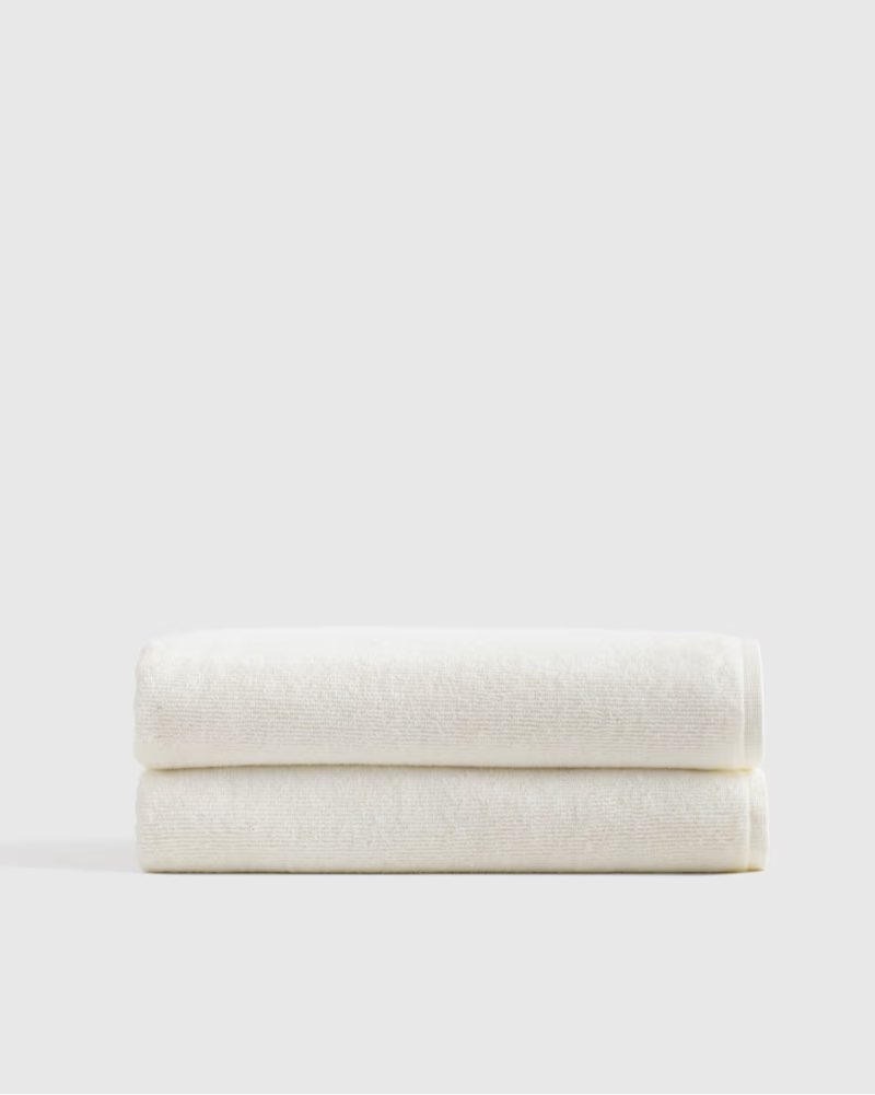 turkish ribbed quick dry bath sheet (set of 2)white 
