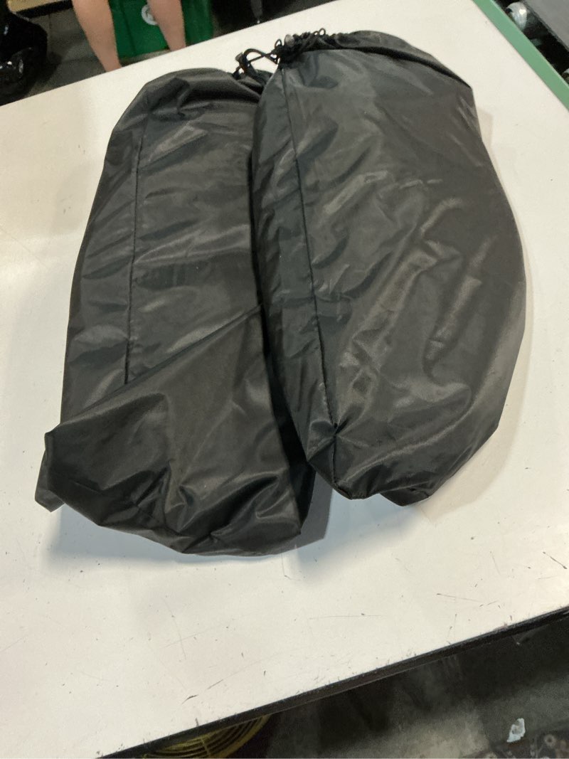 Condition photo showing As Is for xl universal wind-resistant chair umbrella canopy, extra large foldable upf 50+ sun shade attachment with adjustable clamp, fits most beach, camping, lawn, zero gravity chairs, 2 pack, patented xl black_2pack
