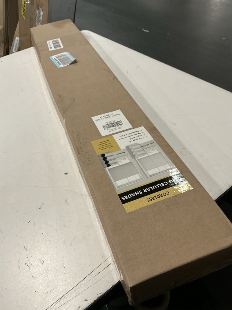 Condition photo showing New/Like New for unishades top down bottom up cellular shades cordless honeycomb blinds for indoor windows, for windows size (32" w × 64" h) colour (white - light filtering) white - light filtering 32" w × 64" h