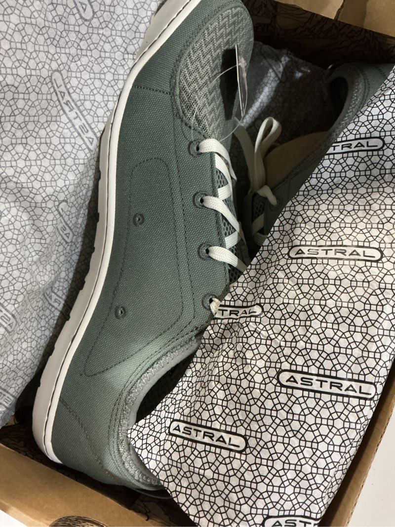 Condition photo showing New/Like New for astral mens 11 loyak shoes - barefoot, quick-drying, minimalist sneaker for casual wear, water sports, travel, & hiking