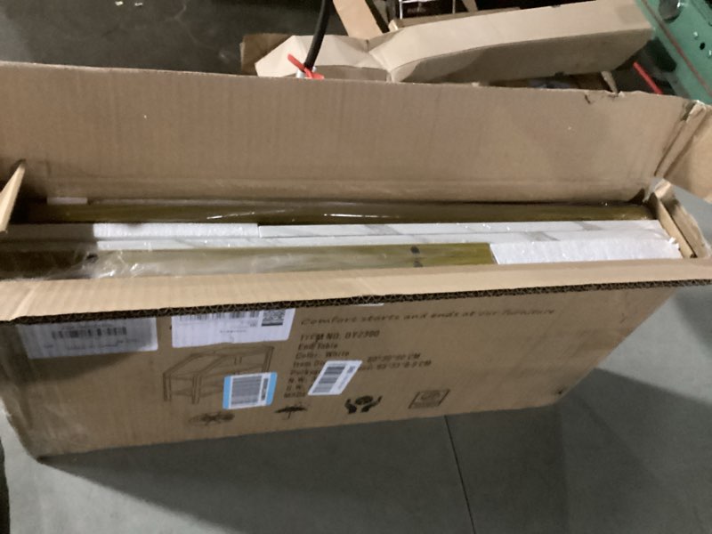 Condition photo showing New/Like New for end table 3 tiers white marble wood nightstand with storage ladder shelf sofa side table for small space modern trapezoid furniture plant stand in living room bedroom gold white marble 1