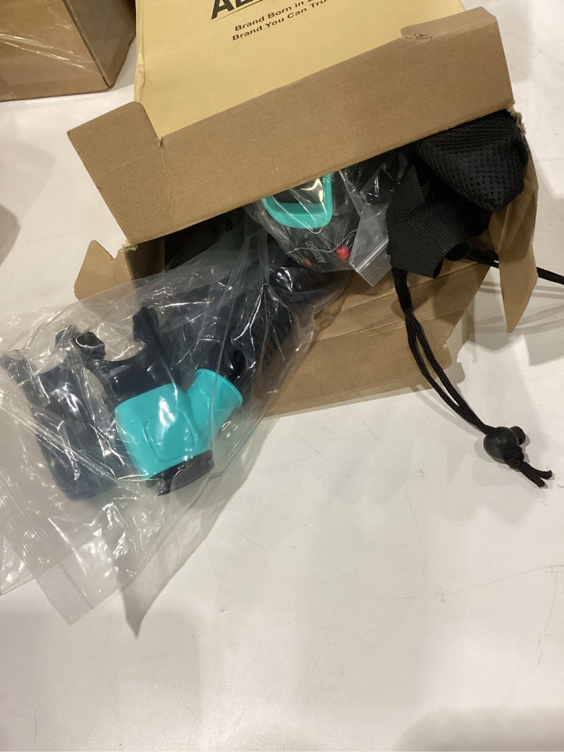 Condition photo showing New/Like New for aegend snorkeling gear for adults youth kids, snorkel mask with top dry valve - panoramic view anti-leak and anti-fog with mesh bag for snorkeling, scuba diving, freediving & swimming 2 pack-black & green adult
