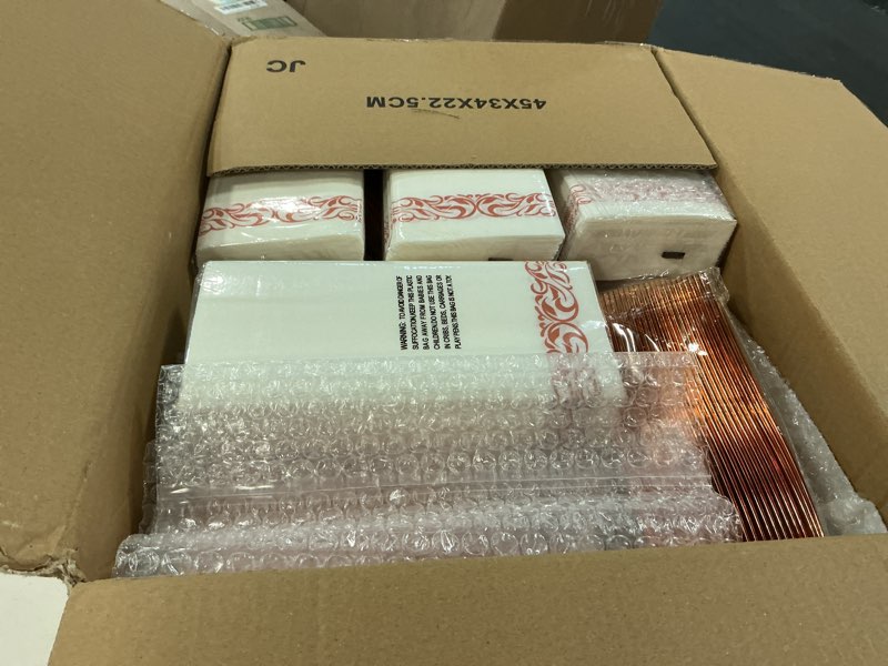 Condition photo showing Good Condition for 700PCS Rose Gold Plastic Dinnerware Set for 100 Guests, Disposable Plates for Party, Wedding, Include 100 Rose Dinner Plates, 100 Dessert Plates, 100 Set Silverware, 100 Cups, 100 Napkins 100 Guests Set Rose Gold