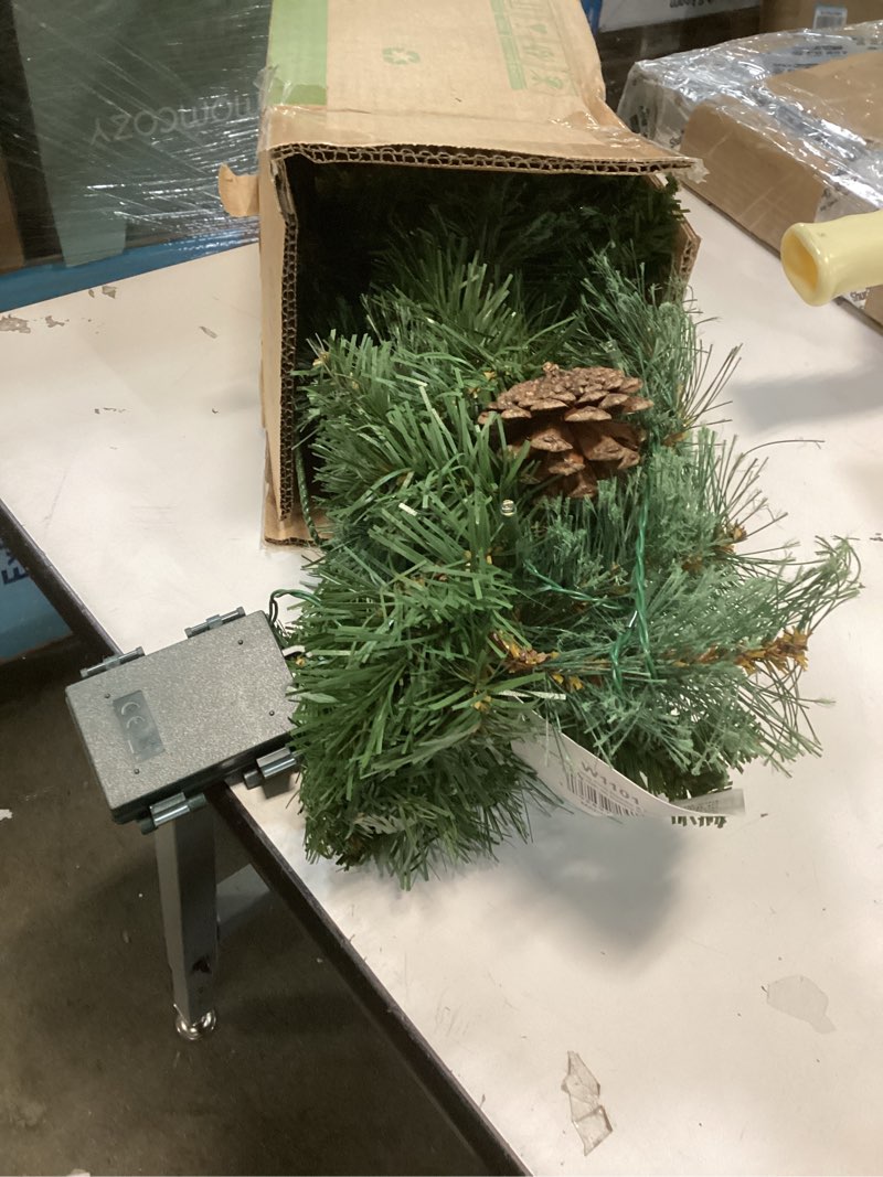 Condition photo showing Good Condition for Nearly Natural 6-ft White Mountain Pine Artificial Garland with 35 Warm White LED Lights and Pinecones, Includes Battery Box