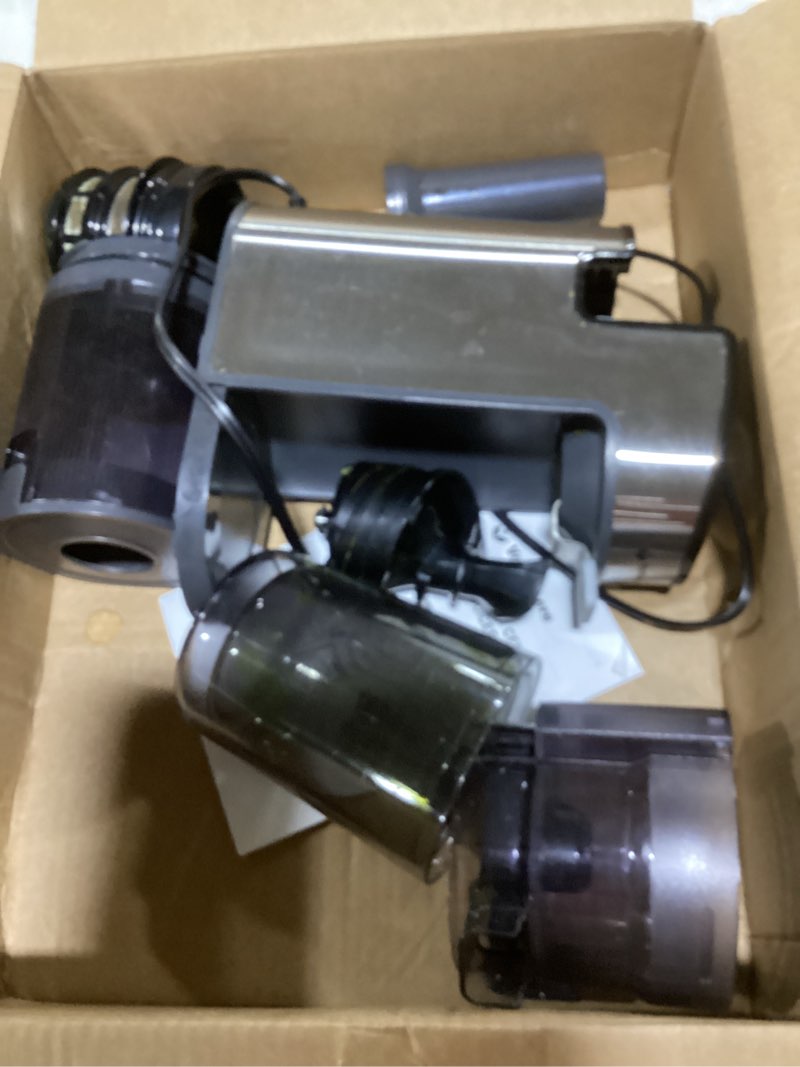 Condition photo showing Good Condition for cfr637 juicer machines,400w cold press juicer,4.9"wide feed chute slow masticating juicer for whole vegetables & fruits,high juice yield,easy to clean,advanced touch sensing switch(silver)