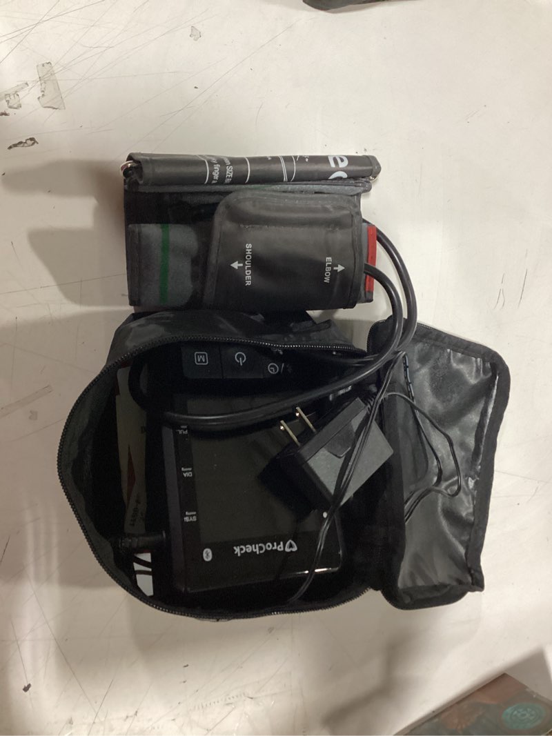 Condition photo showing Good Condition for bluetooth upper arm blood pressure monitor for 2 users, wide range cuff fits most, (stores 198 total results), connects to health app for ios and android