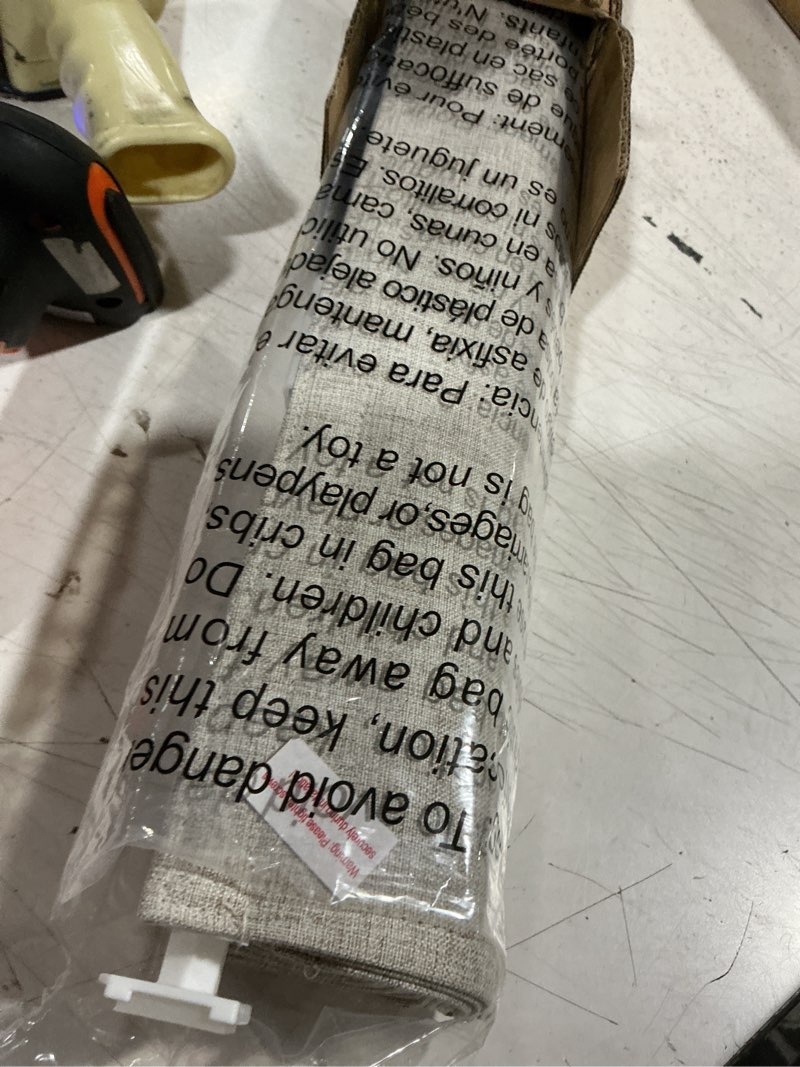 Condition photo showing Good Condition for lazblinds no drill roman shades for windows, cordless blackout window shades with uv protection, polyester fabric for bedroom & living room, 20" w x 64" h, beige blackout - faux linen - beige 20"w x 64"h