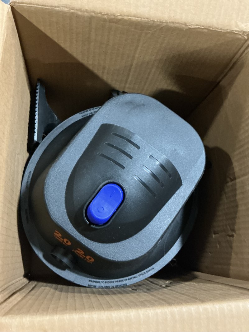 Condition photo showing As Is for Koblenz WD-2L Portable Wet Dry Vacuum, 2-Gallon 2 PHP Suction Plus Blower Vacuum Cleaner for Liquids, Dust, Pet Hairs, 10' Reach, Ideal for Home, Car, Garage, Shop, Accessories Included, Blue/Black 2 Gallon 2 HP