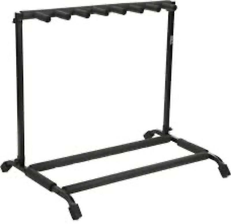 ( incomplete ) rok-it multi guitar stand rack with folding design; holds up to 7 electric or acoustic guitars (ri-g