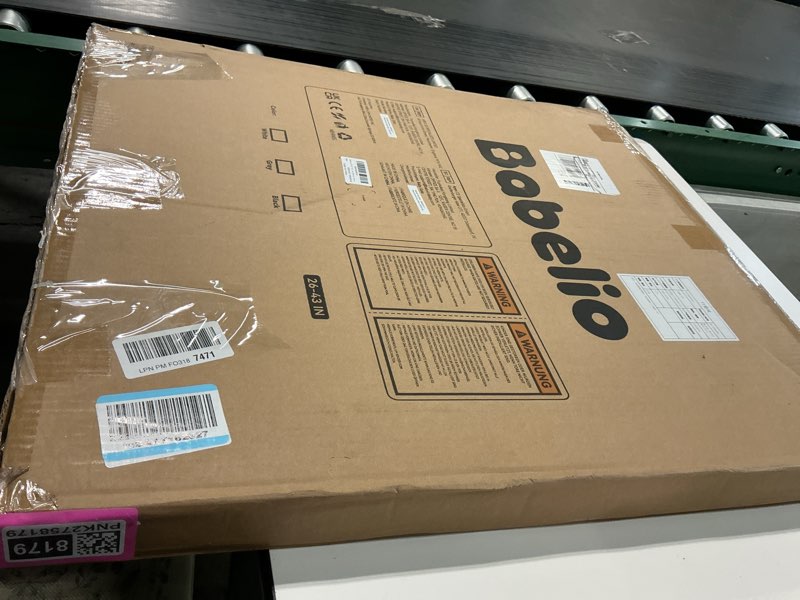Condition photo showing New/Like New for Babelio Baby Gate for Stairs & Doorways, 26-43" W 28" H No Bottom Bar| Easy Installation| One-Handed Operation| Auto-Close| Hardware Mount (Drill Needed) Safety Dog/Pet Gate (Black Wood Pattern) Black Wood Pattern - B17 28" H, 26-43" W-Standard