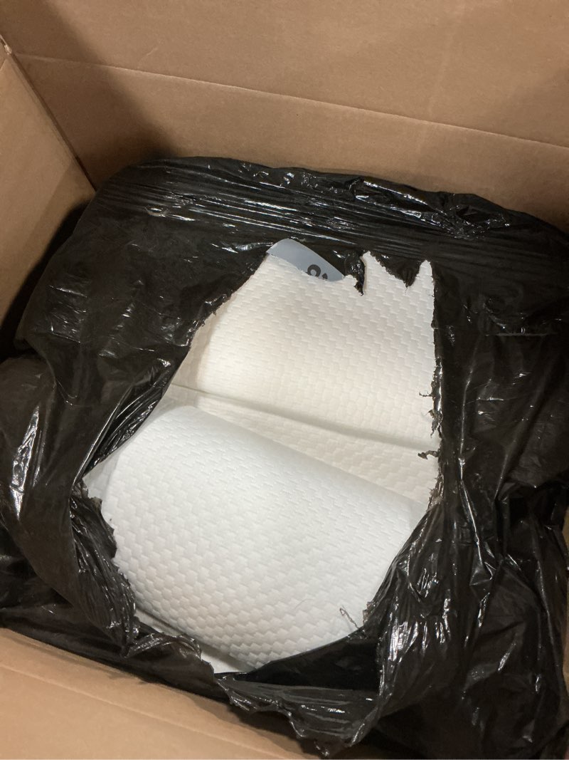 Condition photo showing As Is for 3PCS Wedge Pillow Set for After Surgery, Wedge Pillow for Acid Reflux Relief, Bed Wedge Pillow With Adjustable 9&12inch for Headboard,Sleeping, Orthopedic Memory Foam for Neck&Back Support, White/Grey Adjustable Wedge+1 Pillow White/Grey