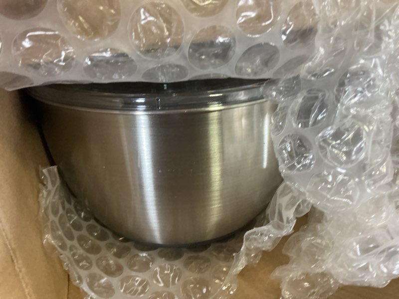Condition photo showing Good Condition for CAROTE 6.4 Qt Stainless Steel Salad Spinner, Large Lettuce Spinner Vegetable Fruit Washer, Vegetable Cleaner Salad Cleaner Lettuce Washer, Non-Slip Base, Multifunctional for Salad, Fruits Stainless Steel 6.4 QT