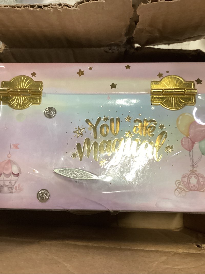Condition photo showing New/Like New for VOTUM Unicorn Stationery Gift Set for Girls - Journal, Fluffy Pen, Stickers, Stamp & Sequins in Lockable Keepsake Box - Perfect Birthday, Holiday, or Back-to-School Gift for Kids Ages 6-12 similar 