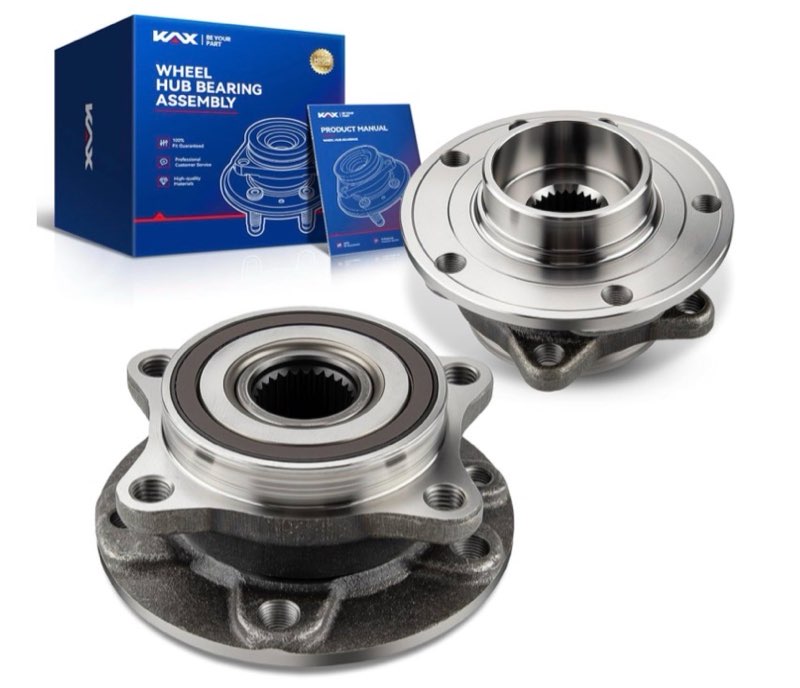kax 513348 front wheel bearing and hub assembly 5 lugs 2pcs w/abs fit for chrysler 200 2015 2016 201