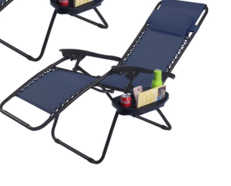 Folding lounge chair navy ZDTY9502 (similar to stock photo)
