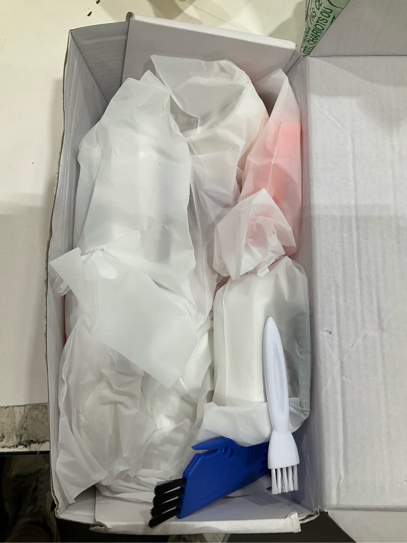 Condition photo showing Good Condition for Vacuum Dog Brush for Shedding, 4-in-1 Self Cleaning Slicker Brush for Dogs& Undercoat Rake for Dogs, Deshedding Grooming Tool, Anti-Static, Massage, Cleaning, Shedding & Combing All In One! White