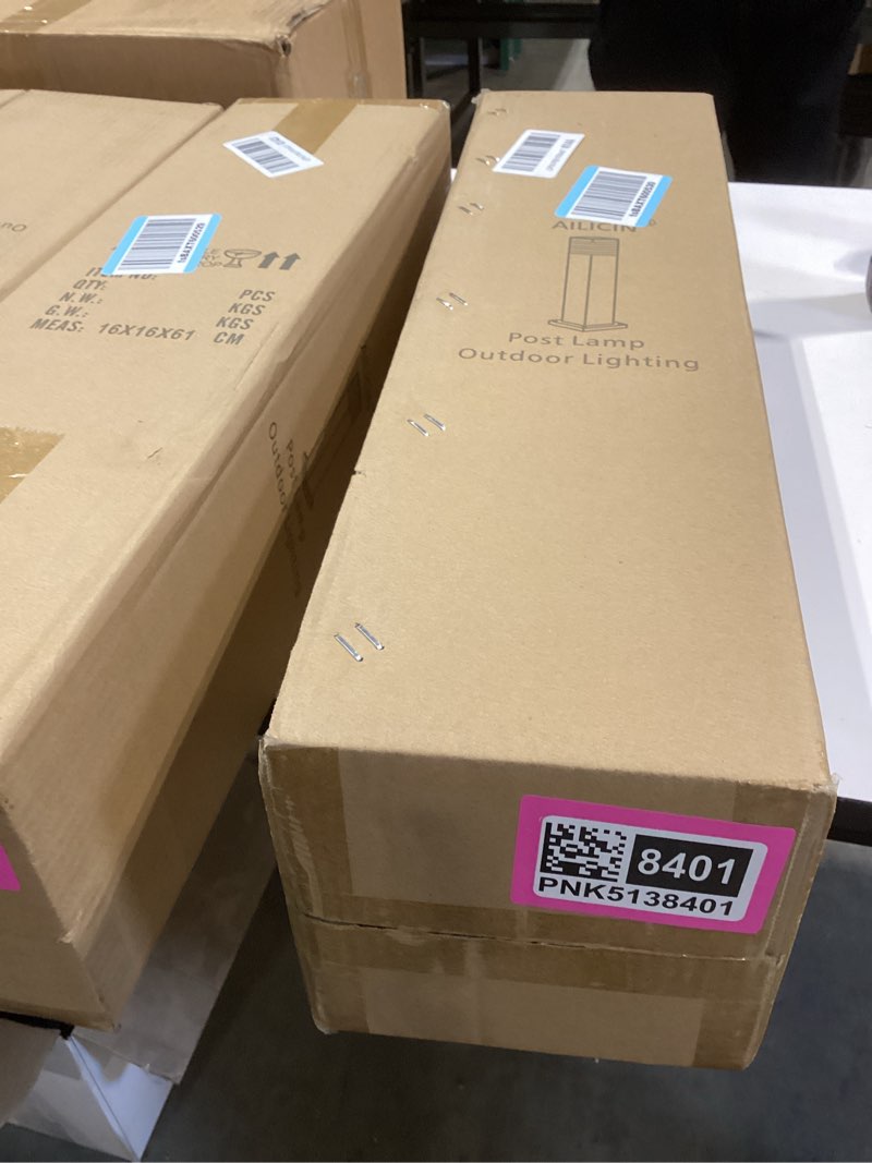 Condition photo showing New/Like New for pathway lights post lights ip55 waterproof outdoor lamp post lawn light floor lamp e26 lampholder hardwired suitable for 12v / 24v / 120v voltage?23.5in, black? 5.5*23.5in black