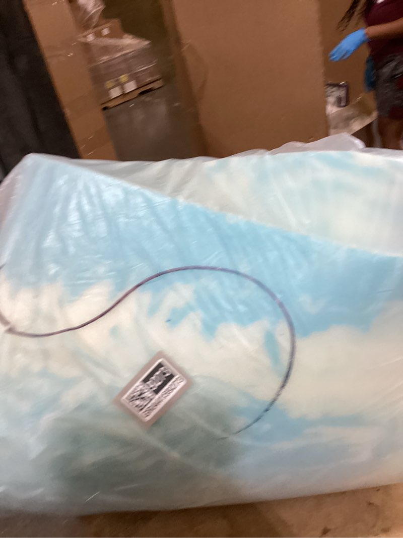 Condition photo showing Good Condition for best price mattress 2 inch swirl gel aerobreeze cooling air flow memory foam mattress topper, dorm essentials, twin 2 inch twin swirl
