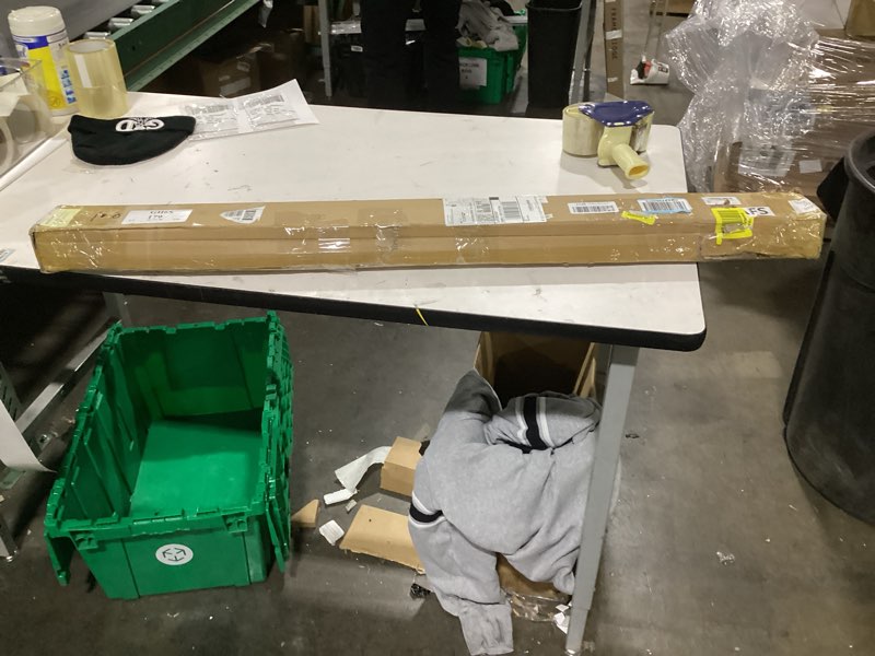 Condition photo showing As Is for Incomplete Pushglossy 3Pcs 47.24?(Total 15.8 Ft) Ceiling Crown Molding with LED Duct Kit for Seamless Ambient 