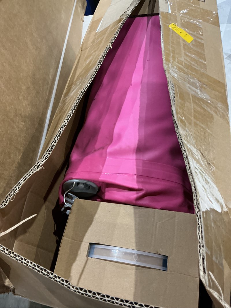 Condition photo showing As Is for air mat tumble track, gymnastics mats tumbling track with electric air pump for home use cheerleading training kids gym yoga pink/purple 10ftx3.3ftx4inch