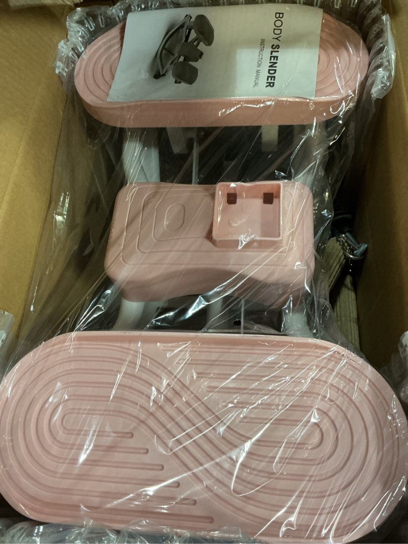 Condition photo showing New/Like New for rock stepper, side to side rock stepper exercise machine, low-impact balance board with digital counter and resistance band, 330 lbs weight capacity for full body workout balance pink