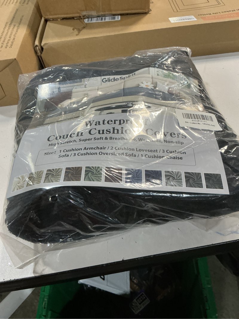 Condition photo showing New/Like New for waterproof couch cushion covers, black