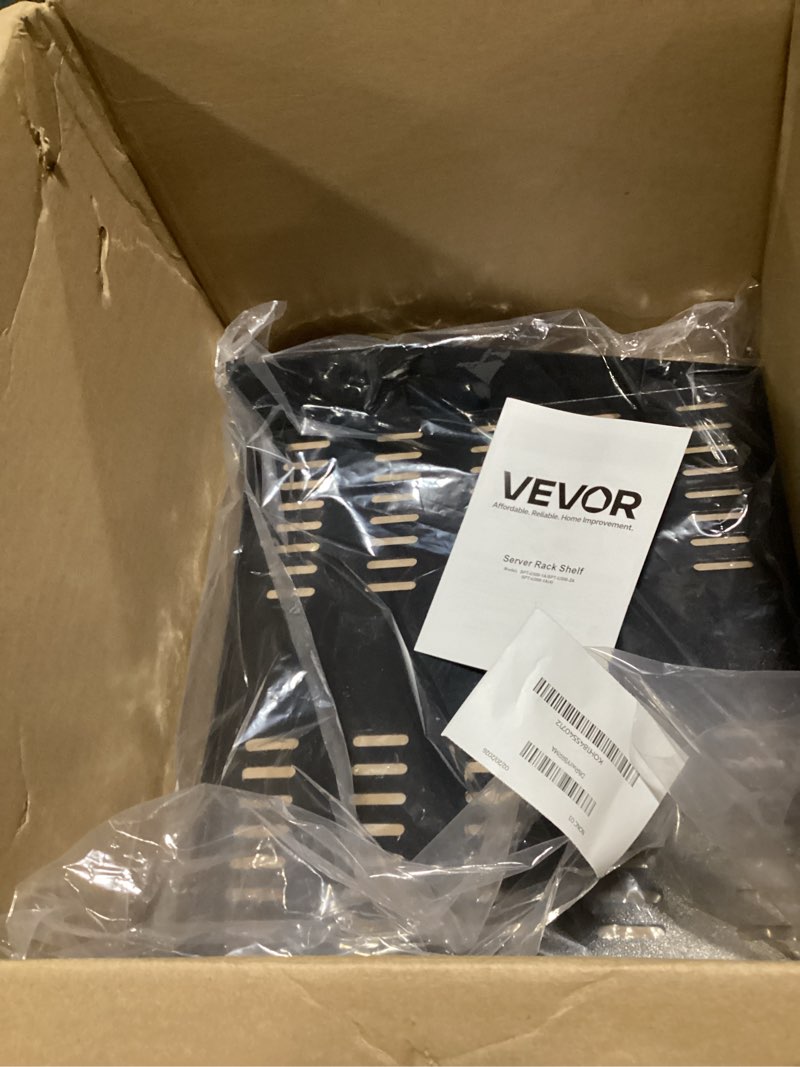 Condition photo showing Good Condition for Pyle 1-Pc 1U Server Rack Shelf, Vented Shelves for Good Air Circulation, Cantilever Mount, Wall Mount Rack, Universal Device, Cabinet Shelf, Computer Case Mounting Tray, Black-Pyle PLRSTN14UX2 2 Pack 2