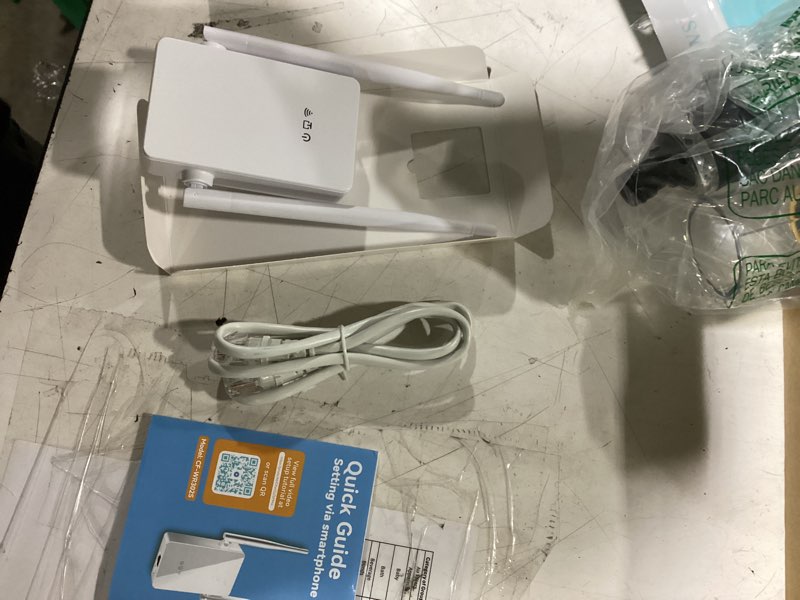 Condition photo showing Good Condition for 2026 wifi extender signal booster, new gen internet booster for home, 4x faster, covers up to 10,000 sq.ft, wi-fi repeater with ethernet port, wireless long range amplifier, easy setup (white)