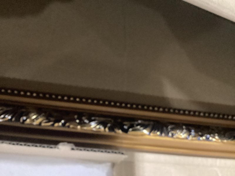 Condition photo showing New/Like New for Akfado Ornate Canvas Frame for 24x36 Oil Painting, Classic Ornate Art Frame for Old Prints Artwork, Vintage Gold Wall Decor for Bedroom Dining Room Kitchen (No Front Cover & Backboard) 24x36"
