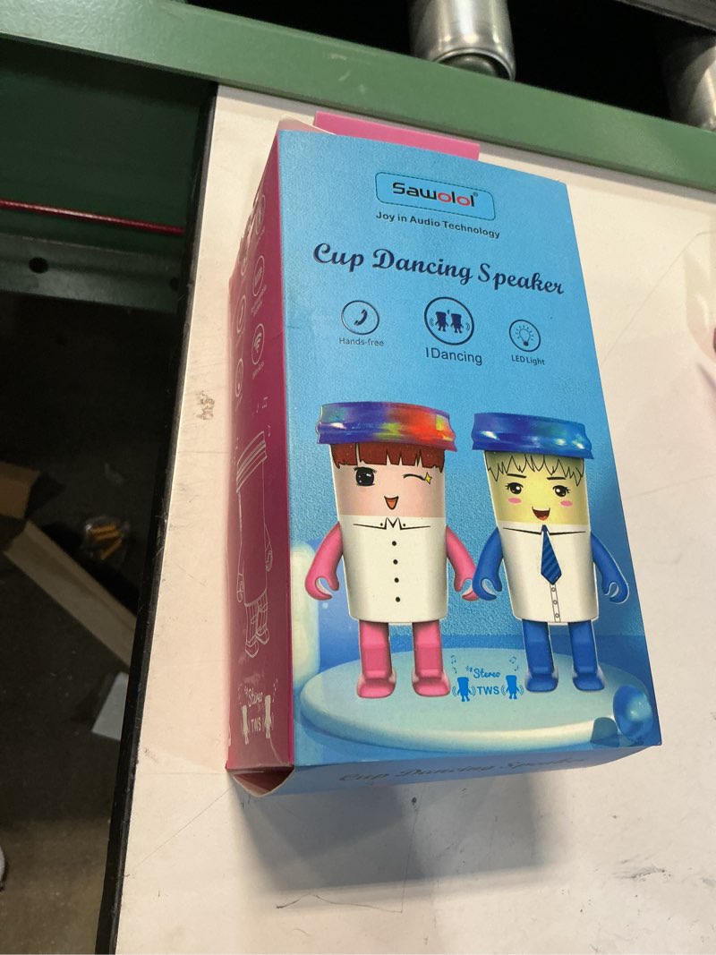 Condition photo showing New/Like New for bluetooth wireless kids speakers: a dancing swing music player mini speaker with tws pairing and rgb light for gifts for teen sweet girls trendy stuff for cute room decor (pink)