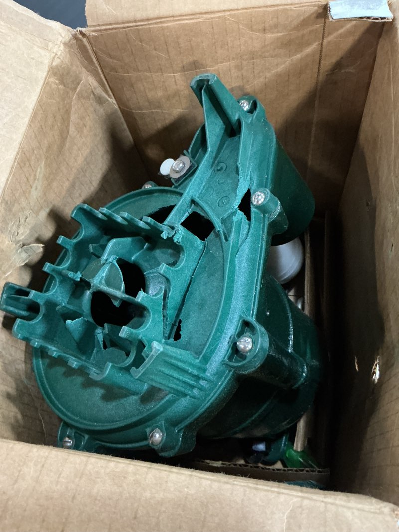 Condition photo showing Good Condition for Zoeller M98 Flow-Mate Sump Pump - 1/2 HP - Cast Iron - LED Power Plug - High Flow - Vortex Impeller - Stainless Steel Hardware - Factory Tested and Float Operated - Submersible Sump Pump - 115V Green Submersible,Sump Pump