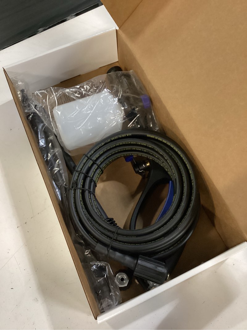 Condition photo showing Good Condition for ar blue clean, pw909100k, universal electric power washer replacement accessory kit with gun, lance, hose and foam cannon pw909100k bayonet connect trigger gun kit